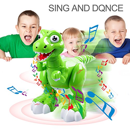 DX DA XIN Interactive Robot Dinosaur , Dancing, Music ,Walking , Spraying Mist Out of his Mouth Remote Control Toys Robotic Tyrannosaurus Rex, Gift for Children
