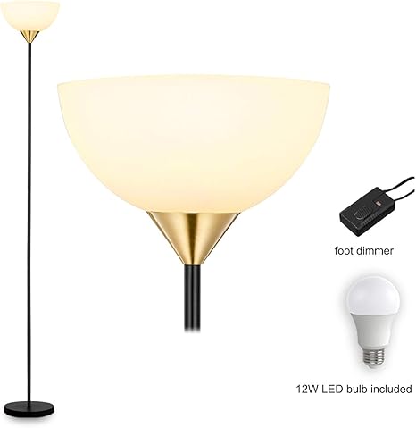 Floor Lamp Dimmable Standing Torchiere Floor Lamp For Living Room