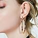 CEALXHENY Women’s Mottled Hoop Earrings Bohemia Acrylic Resin Hoops Stud Earrings
