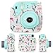 CAIUL Camera Carrying Case Compatible with Fujifilm Instax Mini 8 8+ 9 Camera, Flamingo & Cactus