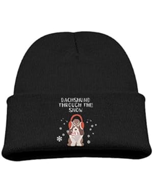 Dachshund Through The Snow Unisex Baby Boys Soft Knit Beanie Hat