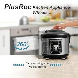 PlusRoc 8 Pack Self Adhesive Caster Wheels For