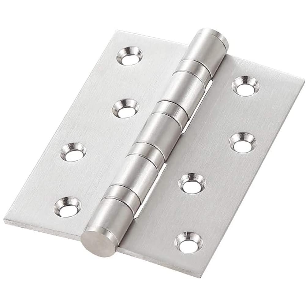 CENPEK 1 Pairs of Ball Bearing Door Hinges, Home Door Hinges Chrome 4 inch (100mm) (Silver)