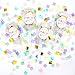 NICROLANDEE Iridescent Push Pop Confetti Wedding Confetti Poppers Unicorn Party Confetti for Mermaid Baby Shower Gender Reveal Bridal Shower Kids Birthday Party Supplies Set of 4 Gift Box