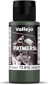 Vallejo Acrylic Primer NATO Green 60 ml Fast-Drying for Airbrush Modeling