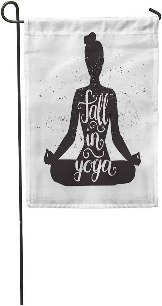 Amazon Com Semtomn Garden Flag Fall In Yoga Female Figure Hand