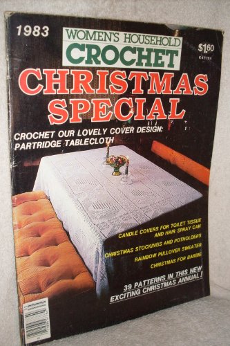 Women's Household Crochet Christmas Special 1983- Barbie Xmas Dress, Barbie Bridal Gown, Partridge Tablecloth 39 Patterns