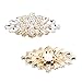 ELEGANTPARK BD 2 Pcs Shoe Clips Double Layers Rhinestones Wedding Party Decoration Gold