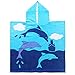 Exclusivo Mezcla 100% Cotton Dolphin Kids Baby Hooded Poncho Bath/Beach/Pool Towel, 24
