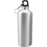 INTSUPERMAI 600ml Silver Aluminum Coated Sublimation Aluminum Water Bottle Sport Bottle Sublimation Transfer with Safe Lock Aluminum Sublimation Blanks
