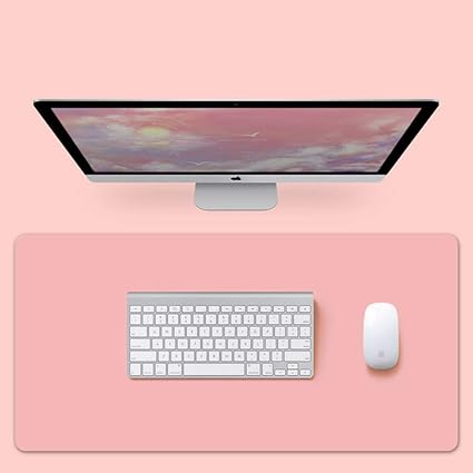 Amazon 大型マウスパッド デスクパッド 800mm 400mm 2mm 滑り止め 防水 汚れにくい 掃除しやすい 合皮材質 ピンク Pink Deskpal マウスパッド 通販