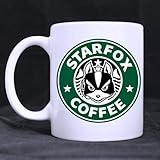 Funny Designed STAR FOX COFFEE Ceramic Coffee White Mug (11 Ounce) Tea Cup - Personalized Gift For Birthday,Christmas And New