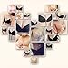 NUOYI Women's Strapless Self Adhesive Silicone Invisible Push-up Bras , Pack of 3(1 black and 2 beige)