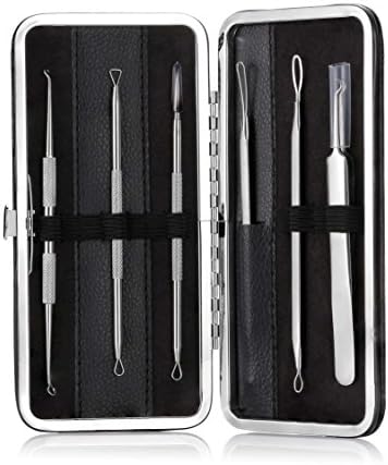Blackhead Remover Tools 6-in-1 with Detailed Instructions EINLIN Acne Pimple Blemish Extractor Comedone Removal Kit Anti-bacteria Best for Face Nose Skin
