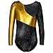 DAXIANG Gymnastics Leotards for Girls, Long Sleeve Leotard for Girls Gymnastics Outfit Black Shorts Dance Unitard Biketards