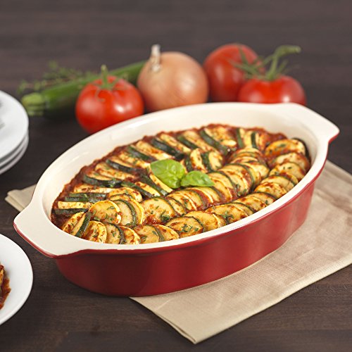 Goodcook OvenFresh Stoneware Ceramic Casserole Dish Cookware, 1.75