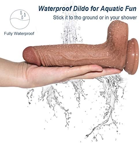 YQFCAF Realistic Dillo with Suction Cup Free Toiy Seax Toiys for Men Women YQFCAF (Color : Brown)