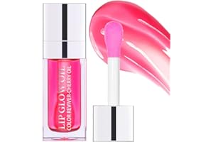 Eliversion Hydrating Lip Glow Oil, Moisturizing Lip Oil Gloss, Transparent Tinted Lip Balm, Transparent Toot Lip Oil, Plumping Lip Gloss, Long Lasting Nourishing Non-sticky (Raspberry)