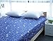 BuLuTu Deep Pocket Fitted Sheet Twin Cotton Purple-Premium Soft,Breathable,Durable,Comfortable,Starry Sky Print Single Bed Fitted Sheet Only 1 Piece,NO Pillowcases