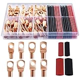 80 Pcs Copper Wire Lugs, Battery Terminal