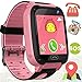 Kids Smart Watch Phone - Kids GPS Tracker Smartwatch for Girls Boys with Mobile Phone SOS Anti-lost Camera Game Touch Screen Children Outdoor Digital Wrist Watch Bracelet Holiday Birthday Gift
