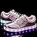 EQUICK Kids Light Up Casual Shoes Flashing Double Velcro LED Sneakers With 11 Colors Modes For Boys and Girls In Halloweens,D5001,L06,33
