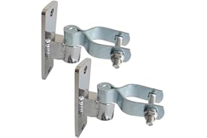 DORIGHARY 2 Pack 1-3/8 Inch Wall Mount Gate Hinge - Outdoor Gate Hardware Metal Hinges Fence Post Chain Link Fence Frame Hinge