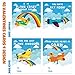 TRIPLEROSE 48 Pack Valentines Day Gifts Cards for Kids, with 48 Foam Airplanes, 48 Cards, 100Pcs Seals, Valentine Classroom Exchange Party Favor Toy