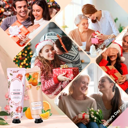 Small Hand Cream Gifts for Women - 40 Tubes of 30 ml, 10 Fragrances, Creams for Normal Hands to Dry Hands, Ideal as Guest Gifts, Wedding, Christmas