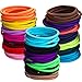 eBoot 100 Packs 4 mm Thickness Hair Elastics Hair Ties Hair Bands Bulk Ponytail Holders (Multi-color)
