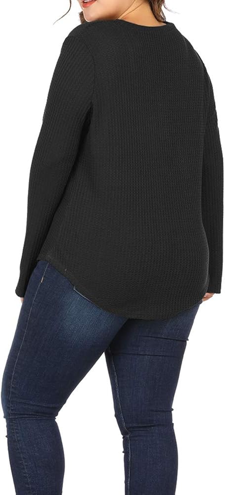 Allegrace Women Plus Size Knitwear Lightweight Sweaters Top Long Sleeve Pullover Shirts at  Women’s Clothing store