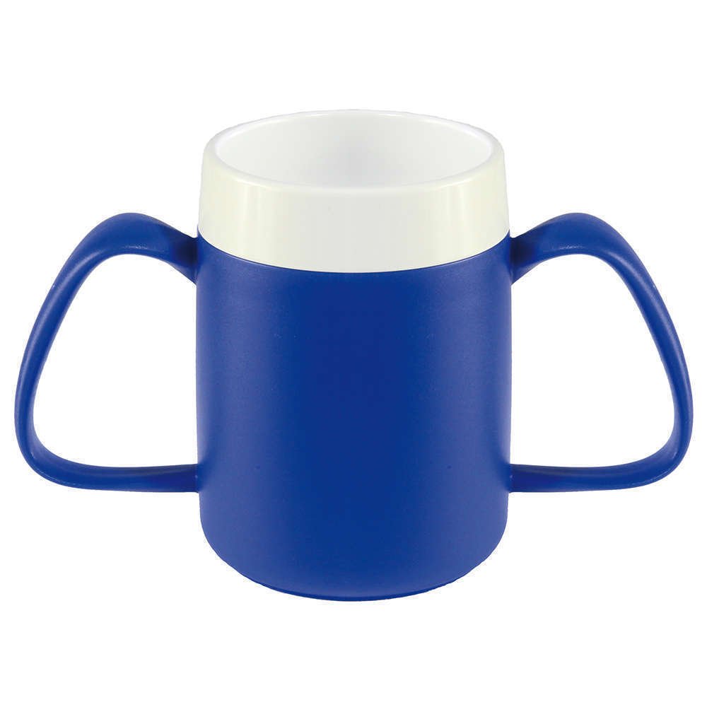 NRS Healthcare Blue/White Thermo Safe 2 Handled Mug