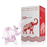 Epic Hand Glass Elephant Device 5 inch Pink Dry Herbs (Clear Pink for Water Use)