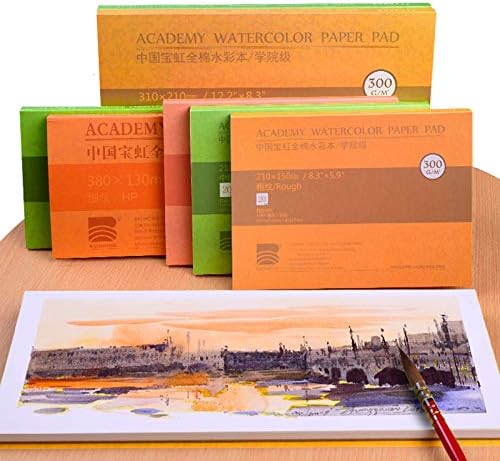 100% Cotton Professional Watercolor Paper 20Sheets Hand Painted Watercolor Book for Artist Student All Sketch