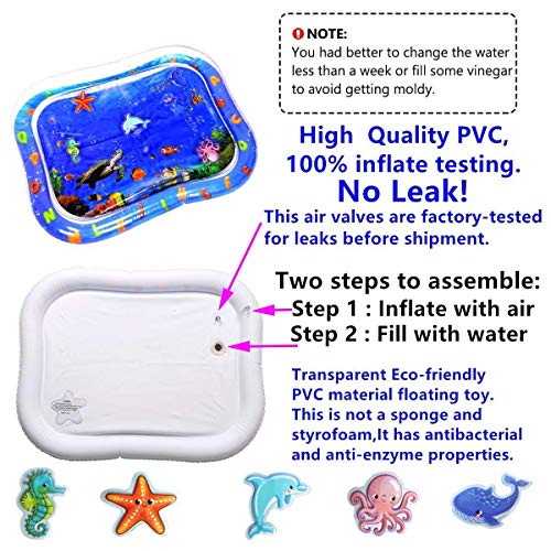 VOOADA Baby Water Play Mat Activity Gym Puzzle Carpet Games for Babies Baby Water Mat Kids Watermat Creative Dual Use Toys