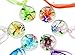 Colorful Murano 3D Flower Glass Pendant Necklace 6PC Mix Color Set