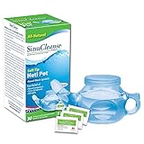 SinuCleanse Nasal Wash System, Plastic Neti Pot With Salt Packets