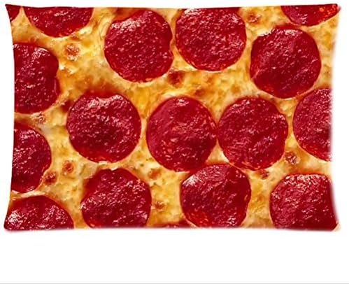 personalized funny and delicious pizza pattern soft Satin pillowcase,Zipper pillow cases 20"(W)x30"(L) twin sides