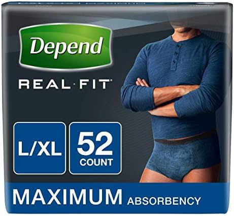 Product of Depend Real-Fit Incontinence Underwear for Men with Maximum Absorbenc