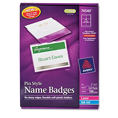 Avery Laser/Inkjet Pin Style Name Badge Kits