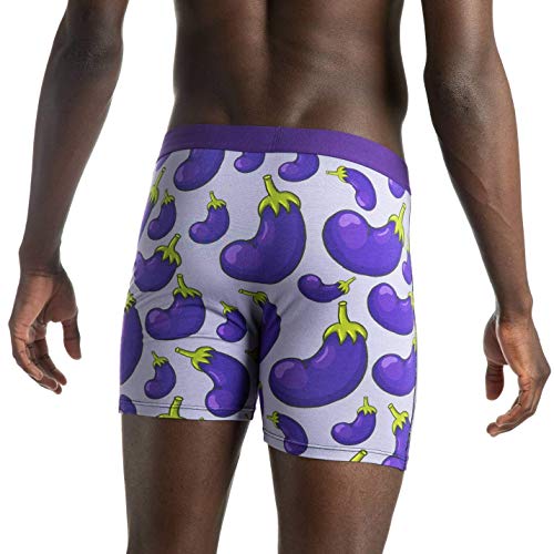 Good Luck Undies Men's Eggplants Boxer Brief Underwear, Medium Pricepulse