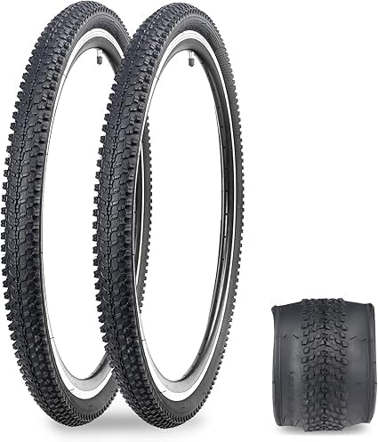 Meghna Pair Tyres 24/26 x 1.95 Inch Bike Tyres,30-80 PSI Replacement tyres Foldable Cycle Tyre for City Bike/Outdoor Cycling/Mountain Bike/Beach Bike