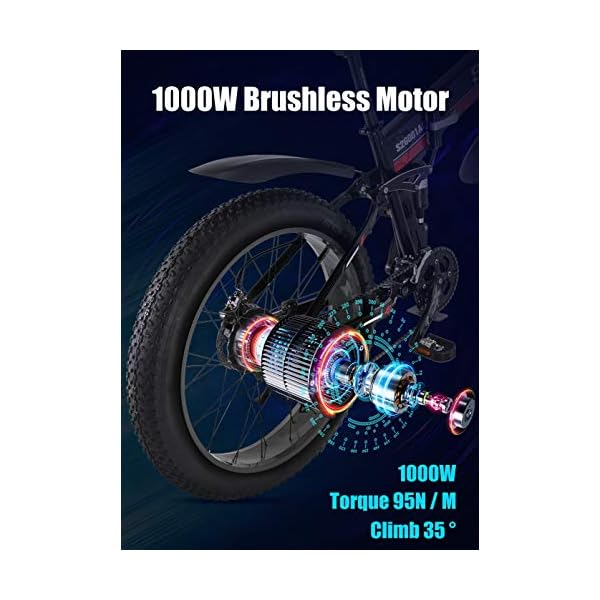 GUNAI Mountain Bike Elettrica, Bici elettrica 1000W 48V 12Ah Bici Montagna  E-Bike 21 velocità 26' Full Suspension Pedali Assist -  ilMonopattinoElettrico.com