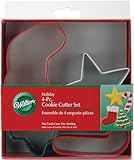 Wilton Jolly Shapes 4-Piece Color Metal Cookie Cutter Set