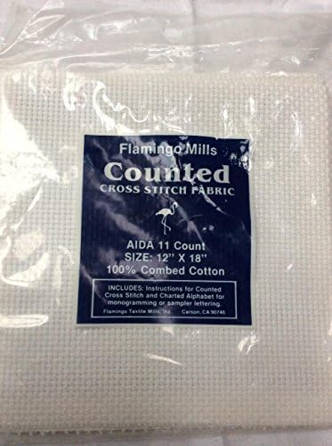 11 Count Aida White Cross Stitch Fabric - 12" x 18"