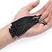 VAPKER 100 Black Silky Tassels 13cm/5-Inch with 2-Inch Cord Loop for Jewelry Making, DIY Projects, Bookmarks