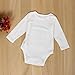 Gotd Newborn Infant Baby Boy Girl Long Sleeve Letter Print Romper Jumpsuit Clothes (3 Months, White)