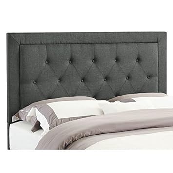 Amazon.  Linon Clayton Headboard, Full/Queen, Charcoal  