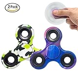 Fidget Spinner Rainbow Tri Hand spinner EDC ADHD Focus Toy Anxiety Stress Reducer For Kids Adults Alloy Speed 1-5 Min Spins (micai)