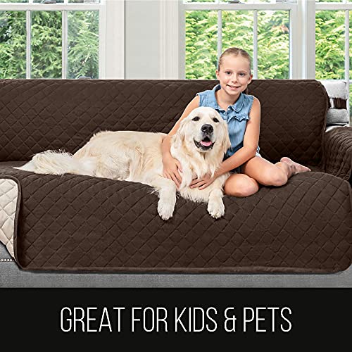 Sofa Shield Patented Chaise Lounge Couch Cover, Reversible L Shaped